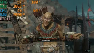 Middle Earth  Shadow of War 2022 : 1050 ti 1080p all settings benchmark fps performance | i5 6600