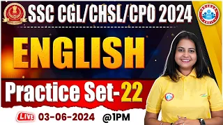 SSC English Practice Set 22 | SSC CGL,CHSL, CPO English | SSC CHSL English By Kiran Mam