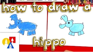 How To Draw A Hippo With Shapes