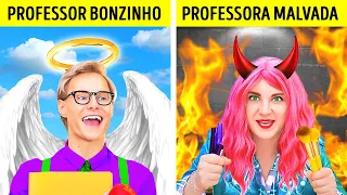 Filho do DIRETOR 👨‍🏫  Professores: BONZINHO👼 x MALVADA 😈 Primeiro dia no ENSINO MÉDIO 🏫 por Opa Sopa