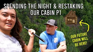 First night on our rural Idaho homestead in 2023 | We had to RE-STAKE our off grid cabin site | P1