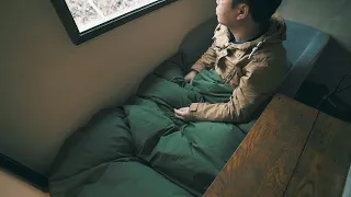 [Car Camping]Stay lonely in the rain in winter with light truck camper