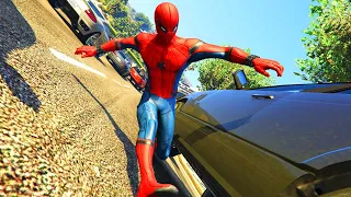 GTA V Spiderman funny crashes/ fails (euphoria physics showcase)