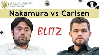 Nakamura vs Carlsen | Game 1 of the TIEBREAK | World Blitz Championship 2019 |