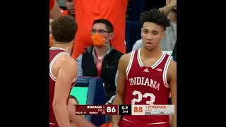 Late-game heroics from undefeated Indiana to force OT against Syracuse 🍿 | #shorts