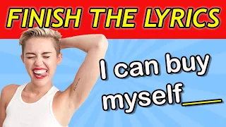 FINISH THE LYRICS - 25 Popular Songs (but only 1 Word) 🎵 | Music Quiz