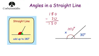 Angles in a Straight Line - Corbettmaths