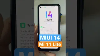 Official MIUI 14 India Stable For Mi 11 Lite NE 5G #miui14 #mi11lite5g #shorts