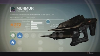 Destiny - LEGENDARY: Gun - Murmur - Gameplay - Fusion Rifle - The Dark Below