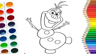 olaf paint color/ Olaf drawing/ Olaf drawing colors/ coloring drawing book/ frozen paint colors/