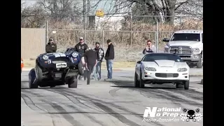 Shelby Cobra wheel stang vs nitrous Camaro thanksgiving shakedown