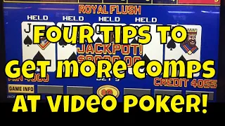 Four Tips For Getting More Comps at Video Poker