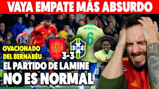 ESPAÑA TIRA la VICTORIA ante BRASIL 3-3 con POLÉMICA y EXHIBICIÓN de LAMINE YAMAL · MARCÓ ENDRICK