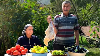 The Real Rural Life Of Countryside Azerbaijan Village | Azerbaijani Dolma Recipe | Slow Living