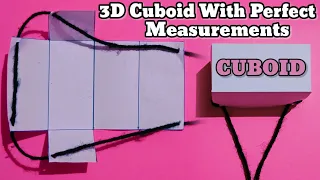 Mathematics Shape Cuboid 3D Model  - Maths Pull Up Working Model - 3D Cuboid Maths Project