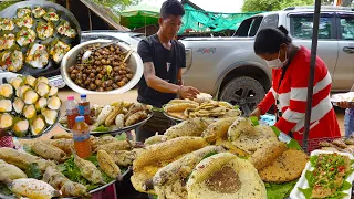 A Mok Trey, Palm Cake, Snail, Bee, Crab, And More - Cambodian Countryside Street Food Vs City Foods