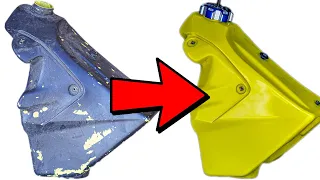 Restoring A Plastic Gas Tank! | RM250 Rebuild 38