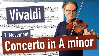 Vivaldi Concerto in A minor, 1. Movement, Op. 3 No. 6 | Violin Sheet Music | Piano Accompaniment