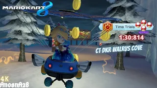 Mario kart 8: CT DKR Walrus Cove Time Trial [Personal Best - 1:30:814] (200cc) [4K]