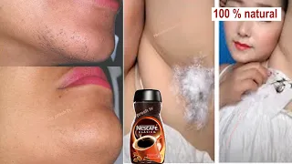 How to remove facial hair permanently at home/ Remove body hair permanently (100% home remedy)