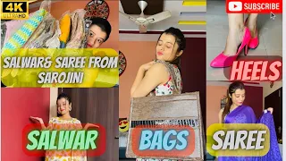 Salwar||Saree||Heels|| Sarojini market Shopping Haul ||Annanyya Kashyap || Vlog#100