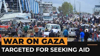 Israeli army fires on crowds of hungry Palestinians waiting for aid | Al Jazeera Newsfeed
