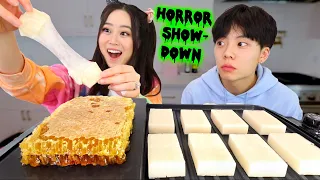 SUPER STRETCHY MOCHI + SWEET HONEYCOMB MUKBANG