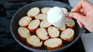 Pour 3 Spoons of Yogurt onto Bread Slices!! Breakfast in just 7 minutes.