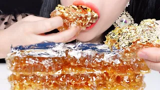 [ASMR]SILVER&GOLD STICKY HONEYCOMB│은박&금박 꾸덕한 벌집꿀│ハチの巣│colmena│รังผึ้ง│먹방│MUKBANG│EATING SOUNDS