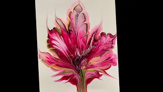 (1041) Awesome Simplistic Bloom Technique~Paint Pouring