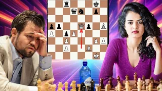 Historical chess game 3 , Magnus Carlsen vs Tania Sachdev 7