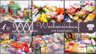 XXXL 350€ Wocheneinkauf 2022/XXL FOOD HAUL Lidl & Aldi & Kaufland dm/ 4 köpfige Familie/ Essensplan