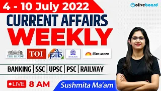4 - 10 July Current Affairs 2022 | Weekly Current Affairs 2022 | Current Affairs | By Sushmita Ma'am