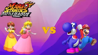 Mario Strikers: Battle League - Team Peach (Magicians) vs Team Yoshi (Scramblers) - Jungle Retreat