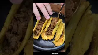 Patacones o Tostones en forma de Tacos 🌮