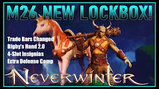 NEW Companion & Mount Upcoming! (lockbox) Mod 26 Lockbox Changes! (trade bars) - Neverwinter