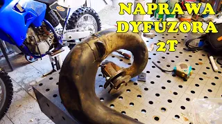 Prostowanie dyfuzora Yamaha YZ 250 / enduro vlog z garażu