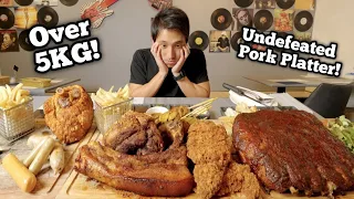 EATING OVER 5KG OF MEAT! | 15 SERVING Pork Platter Eating Challenge | I Almost Failed the Challenge!