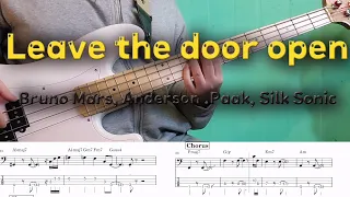 Leave the door open - Bruno Mars / Bass cover [R&B]