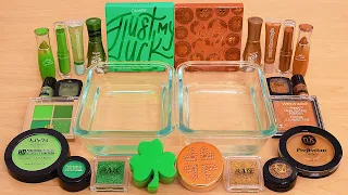 Lucky Penny - Green vs Copper - Mixing Makeup Eyeshadow Into Slime ASMR