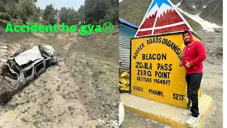 world's highest & dangerous road per ye kya hua😞| zojila passed AT.11670ft | delhi to ladhak part-4