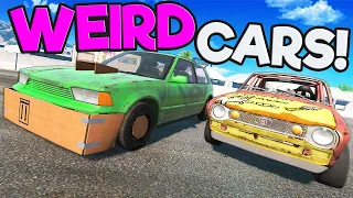 We Street Raced the TERRIBLE WEIRD Cars in BeamNG Drive Mods!