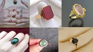 One stone gold rings design collection #2023 stylish and designer one stone gold rings design ideas