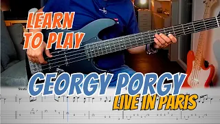 Georgy Porgy (TOTO) - Live in Paris - Bass Tutorial with bass tabs