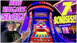 I Put $100 In The Newest Slot Machine In Las Vegas I Could Find & Won!! Jackpot Carnival Slot 🎰