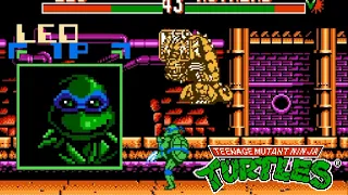 NES Teenage Mutant Ninja Tutles Turnament Fighters Leo Gameplay