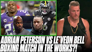 Le'Veon Bell & Adrian Peterson Setting Up Boxing Match?! | Pat McAfee Reacts