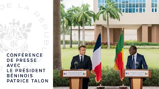 Conférence de presse du Président Emmanuel Macron et du Président du Bénin Patrice Talon