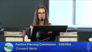 PPC 5/20/24 - Pacifica Planning Commission Meeting - May 20, 2024