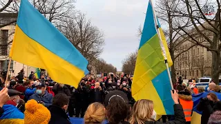 Protest in Berlin gegen den russischen Einmarsch in Ukraine